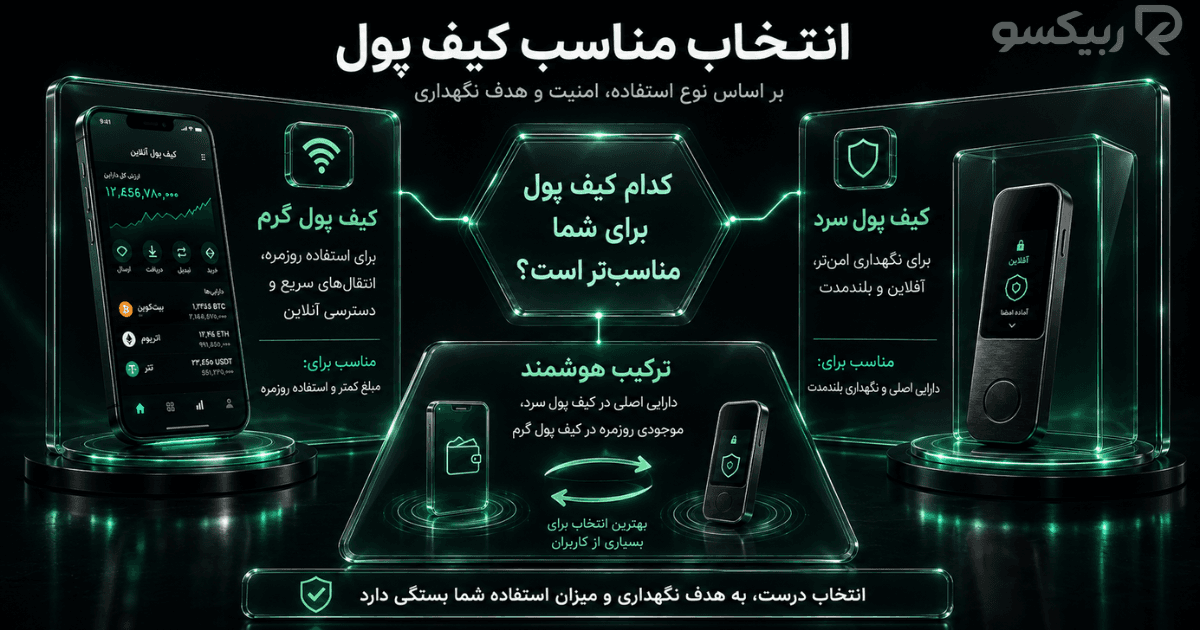 مقایسه کیف پول گرم و سرد و انتخاب مناسب بر اساس استفاده روزمره، امنیت و نگهداری بلندمدت