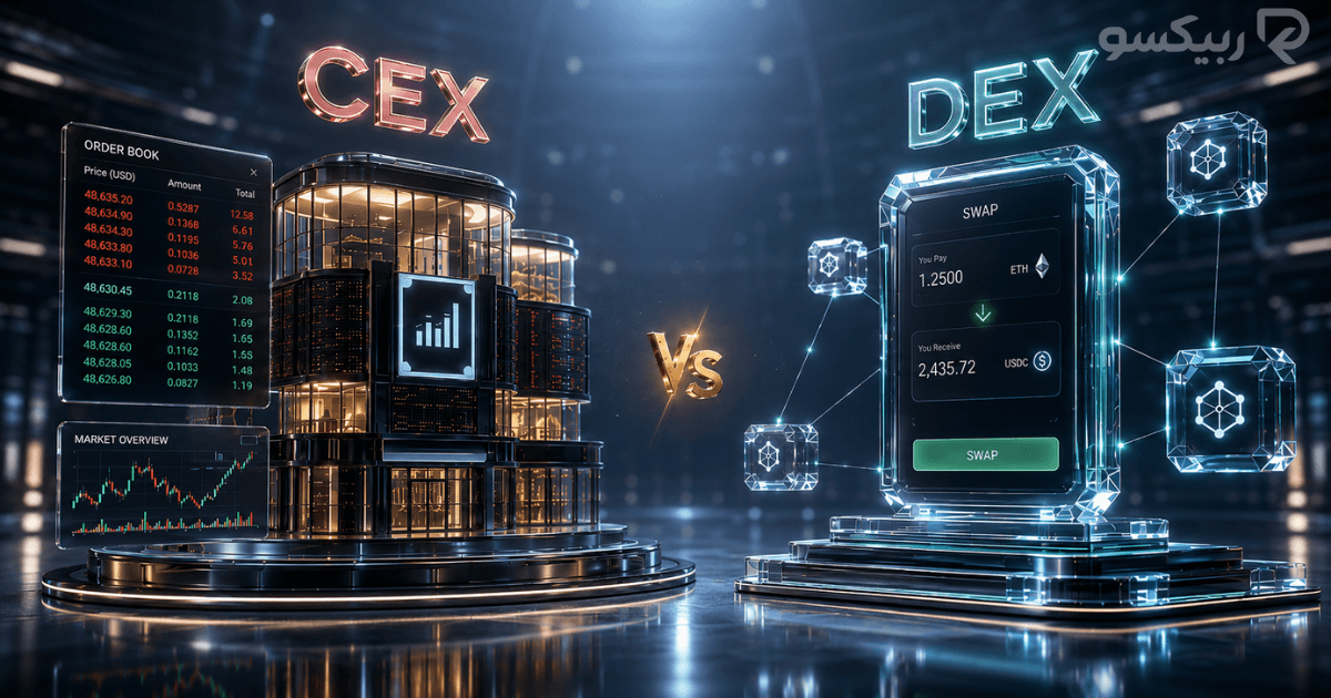 تفاوت صرافی متمرکز و غیرمتمرکز چیست؟ مقایسه CEX و DEX