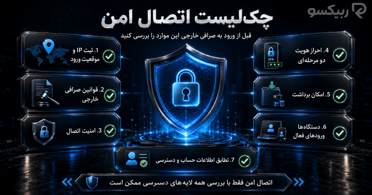 چکلیست اتصال امن به صرافی خارجی